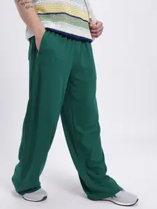 glitchez Men Pleated Baggy Fit Track Pants