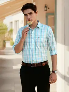 Allen Solly Men Spread Collar Tartan Checked Cotton Casual Shirt