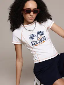 The Roadster Life Co. Typography Printed Slim Fit T-shirt