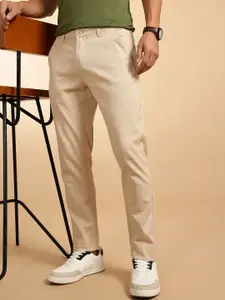 French Connection Men Slim Fit Cotton Linen Chinos Trousers