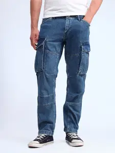 Flying Machine Men Relaxed Fit Light Fade Mid-Rise Cotton Jeans