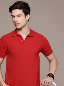 Moda Rapido Men Solid Polo Collar T-shirt