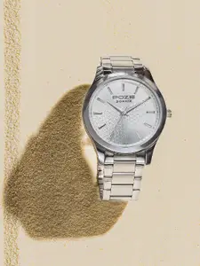 Sonata Men Poze Brass Textured Dial Quartz Analogue Watch SP70063SM01