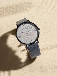 Sonata Men Brass Dial & Leather Bracelet Style Straps Analogue Watch SP70061NL01