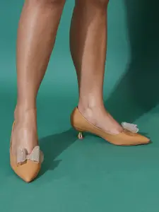 Sherrif Shoes Women Kitten Heeled Pumps