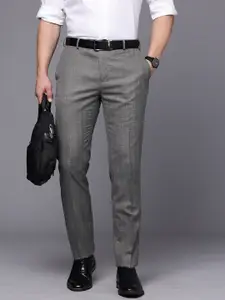 Raymond Men Checked Slim Fit Formal Trousers