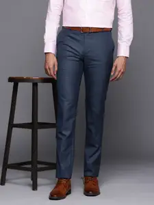 Raymond Men Checked Slim Fit Formal Trousers