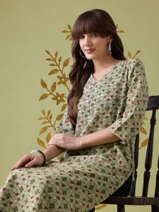 Anouk Geometric Printed Straight Kurta
