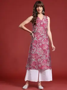 Anouk Floral Printed Straight Kurta