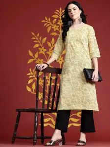 Anouk Women Pure Cotton Floral Printed Kurta