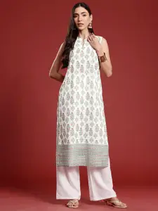 Anouk Women Floral Embroidered Sequinned Floral Kurta