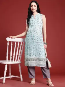 Anouk Women Geometric Embroidered Sequinned Kurta