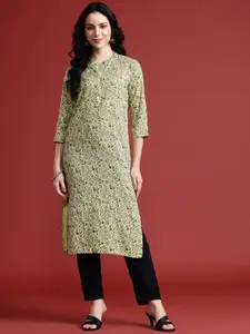 Anouk Floral Printed Straight Kurta