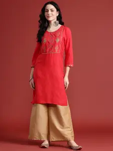 Anouk Indie Florals Foil Print Kurta