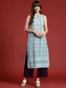 Anouk Geometric Printed Pure Cotton Kurta