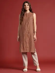Anouk Striped Sleeveless Kurta