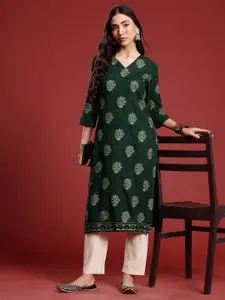 Anouk Ethnic Motifs Printed Straight Kurta