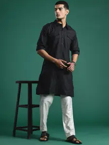Indo Era Men Pathani Pure Cotton Kurta