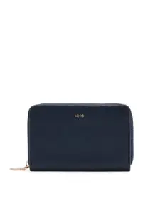 MANGO PU Textured Zip Around Wallet