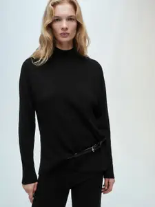 MANGO High-Neck Drop-Shoulder Sleeves Oversized Pullover
