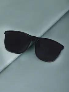 Carlton London Women Black Toned Polarised Lens Cat Eye Sunglass Clip