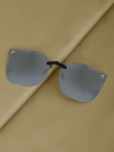 Carlton London Women Black Toned Polarised Lens Cat Eye Sunglass Clip