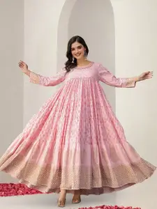 Ishin Ethnic Motifs Print Maxi Dress