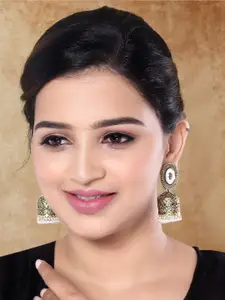 I Jewels Contemporary Jhumkas Earrings
