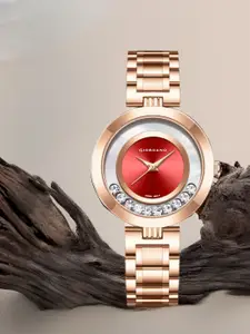 Giordano Dancing Diamonds Collection Watch Women Stainless Steel Strap & 3 Hand Mechanism