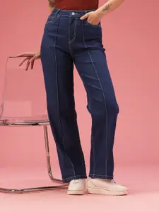 DressBerry Women Straight Fit High-Rise Jeans