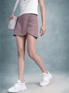 The Roadster Lifestyle Co. Women High-Rise Layered Skorts