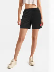 glitchez Women Applique Detail Relaxed Fit Shorts