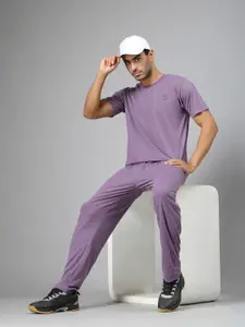 HRX by Hrithik Roshan Men Solid T-Shirt With Trousers Co-ords Set
