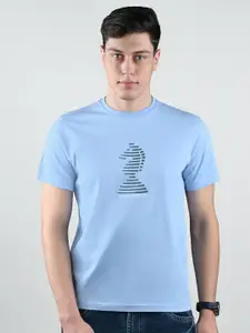 LOUIS STITCH Men Graphic Printed Round Neck Cotton T-shirt