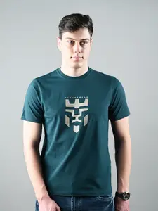 LOUIS STITCH Men Graphic Printed Round Neck Cotton T-shirt