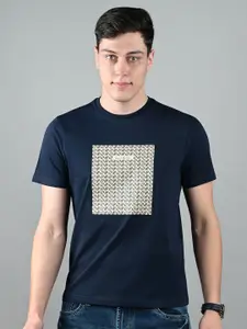 LOUIS STITCH Men Graphic Printed Round Neck Cotton T-shirt