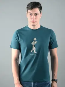 LOUIS STITCH Men Graphic Printed Round Neck Cotton T-shirt