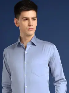 Hancock Men Premium Slim Fit Spread Collar Solid Cotton Party Shirt