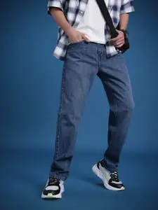 The Roadster Lifestyle Co. Men Relaxed Fit Light Fade Pure Cotton Jeans