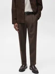 MANGO MAN Slim Fit Pleated Trousers