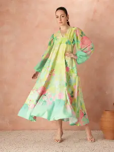 all about you Floral Printed Empire Dress