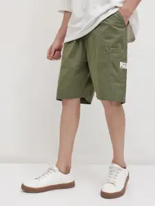 The Roadster Life Co. Men Pure Cotton Relaxed Fit Cargo Shorts