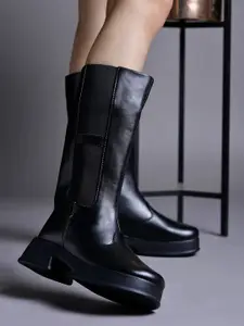 Shoetopia Girls BT Boom Block Heeled Regular Boots