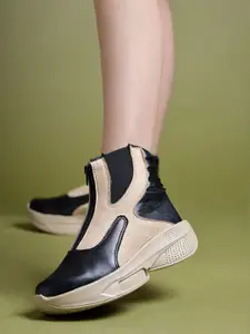 Shoetopia Girls Colourblocked Regular Boots