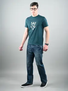 LOUIS STITCH Men Graphic Printed Round Neck Cotton T-shirt