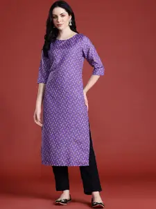 Anouk Ethnic Motifs Printed Straight Kurta