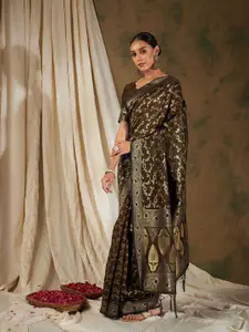 DEVATITHI Woven Design Zari Banarasi Saree