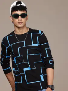 Moda Rapido Men Geometric Printed T-shirt