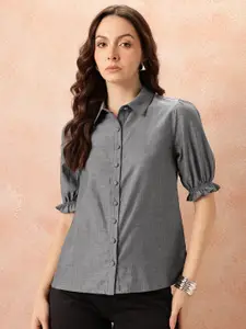 all about you Puff Sleeves Casual Shirt
