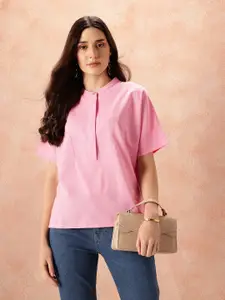 all about you Extended Sleeves Panelled Pure Cotton Top